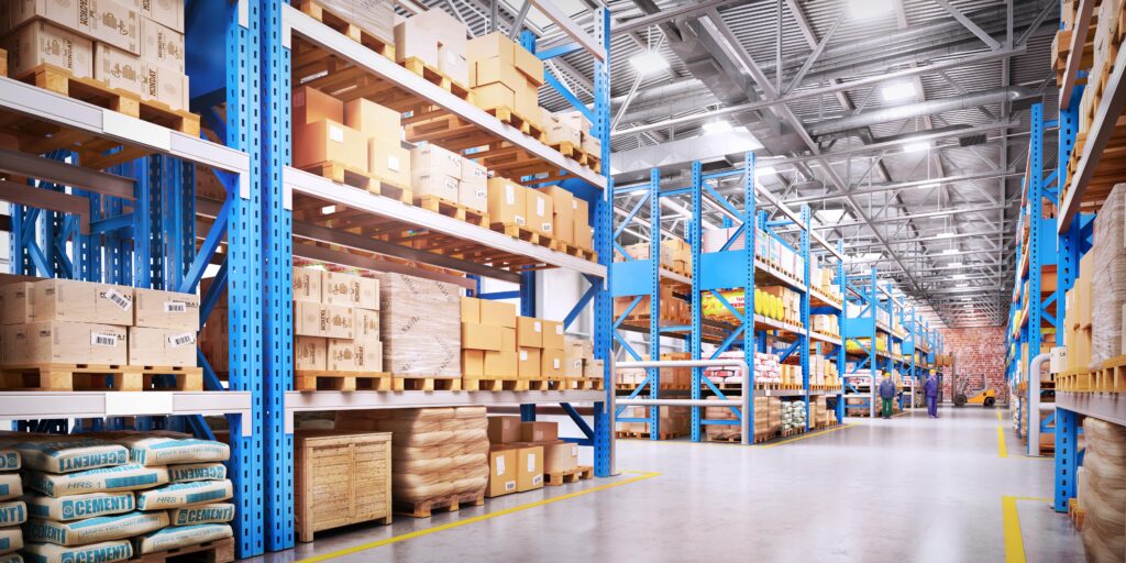 A Scene of Organized Efficiency: Inside a Clean and Well-Maintained Warehouse.