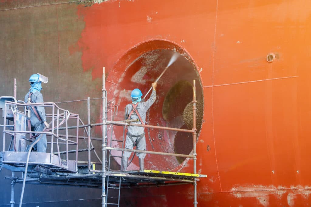 Shipyard Symphony: A Meticulous Transport Cleaning